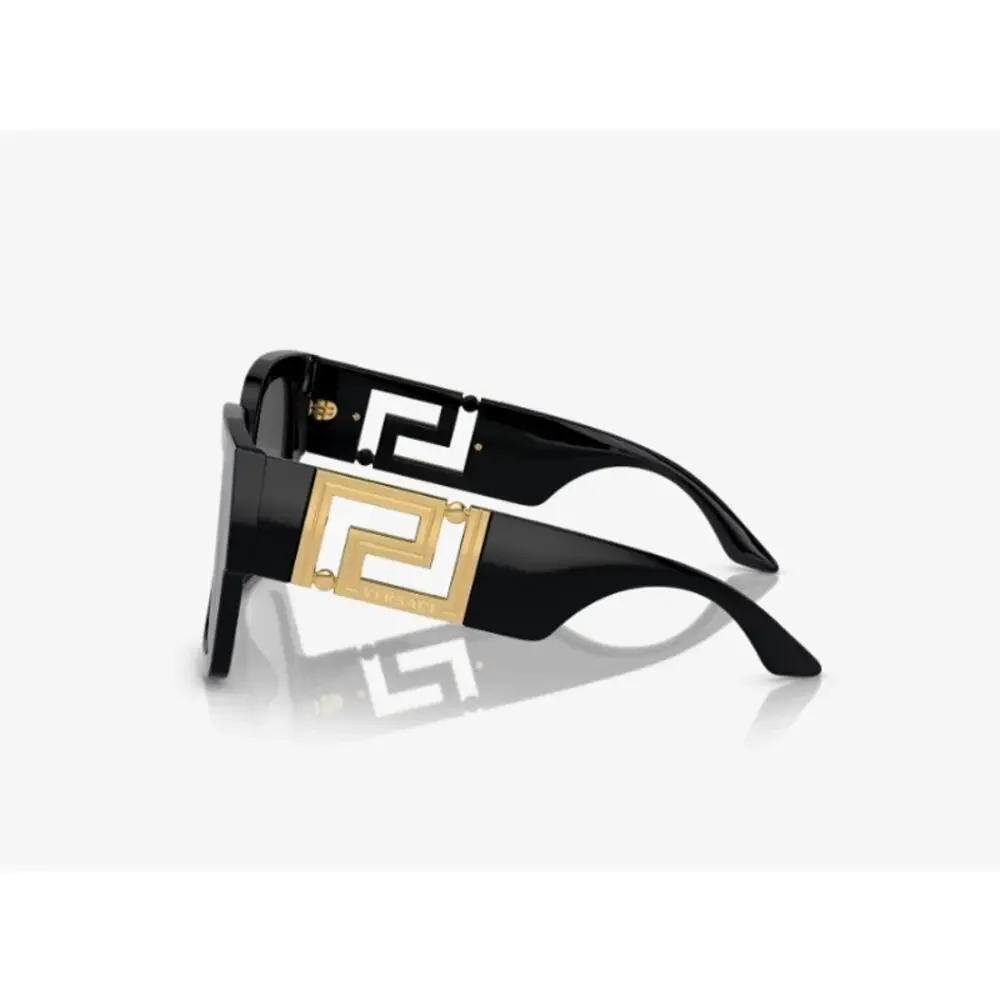 VERSACE NEW IN BOX Sunglasses, Black with Gold Medusa Accents 4402, Retails $394